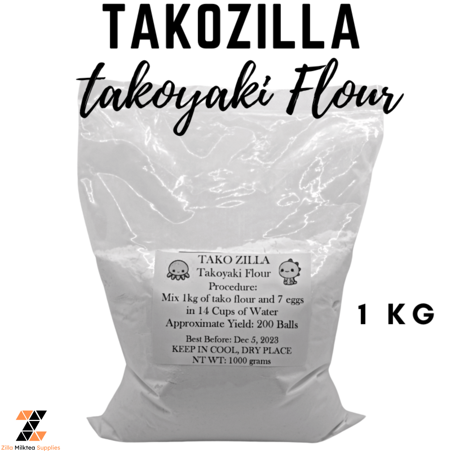 Tako Flour, Takoyaki Flour Batter Mixture 1000g, 1Kilo, 1kg