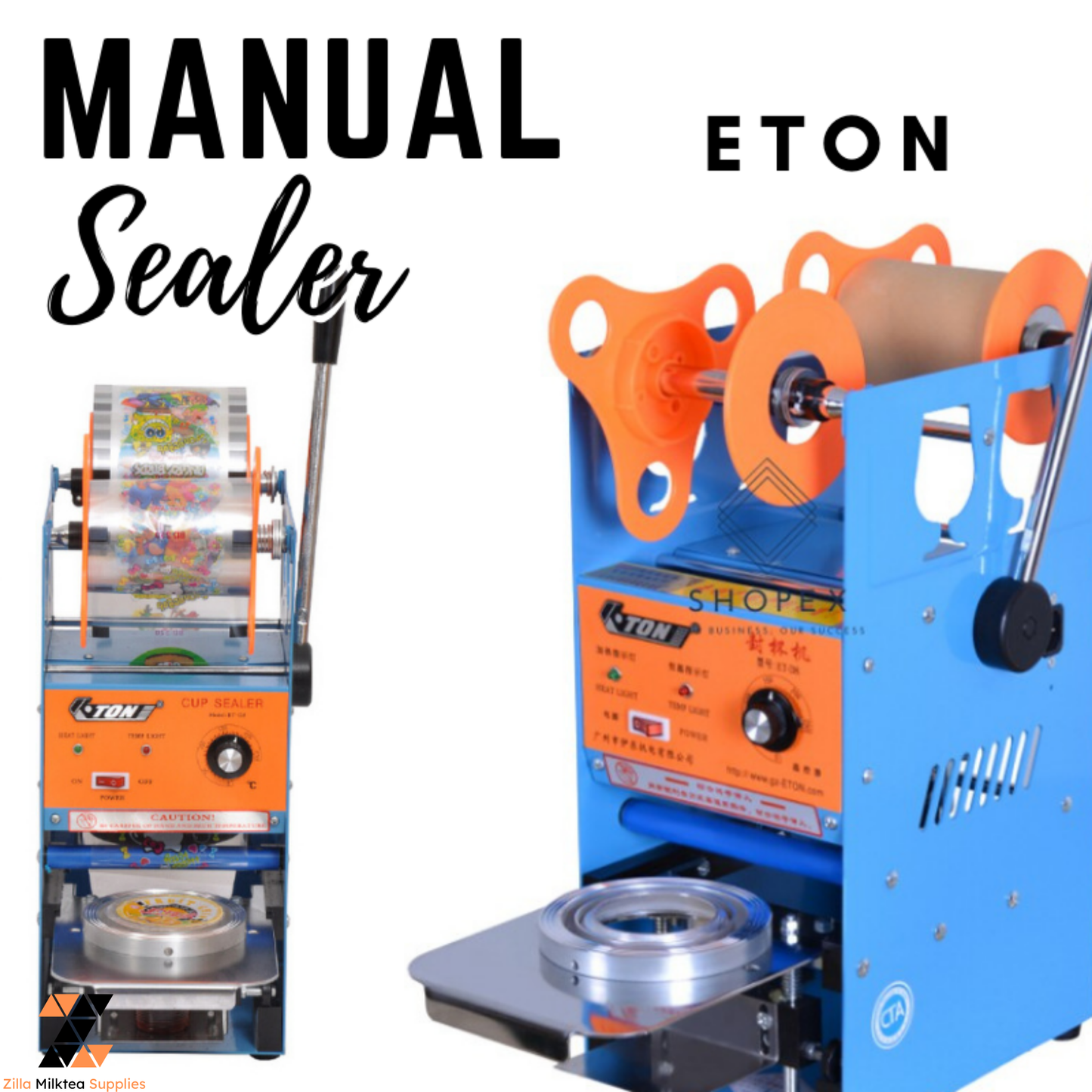 Manual Sealer for Milktea, Milk Tea, Fruit Tea, Green tea Shake, Frappe