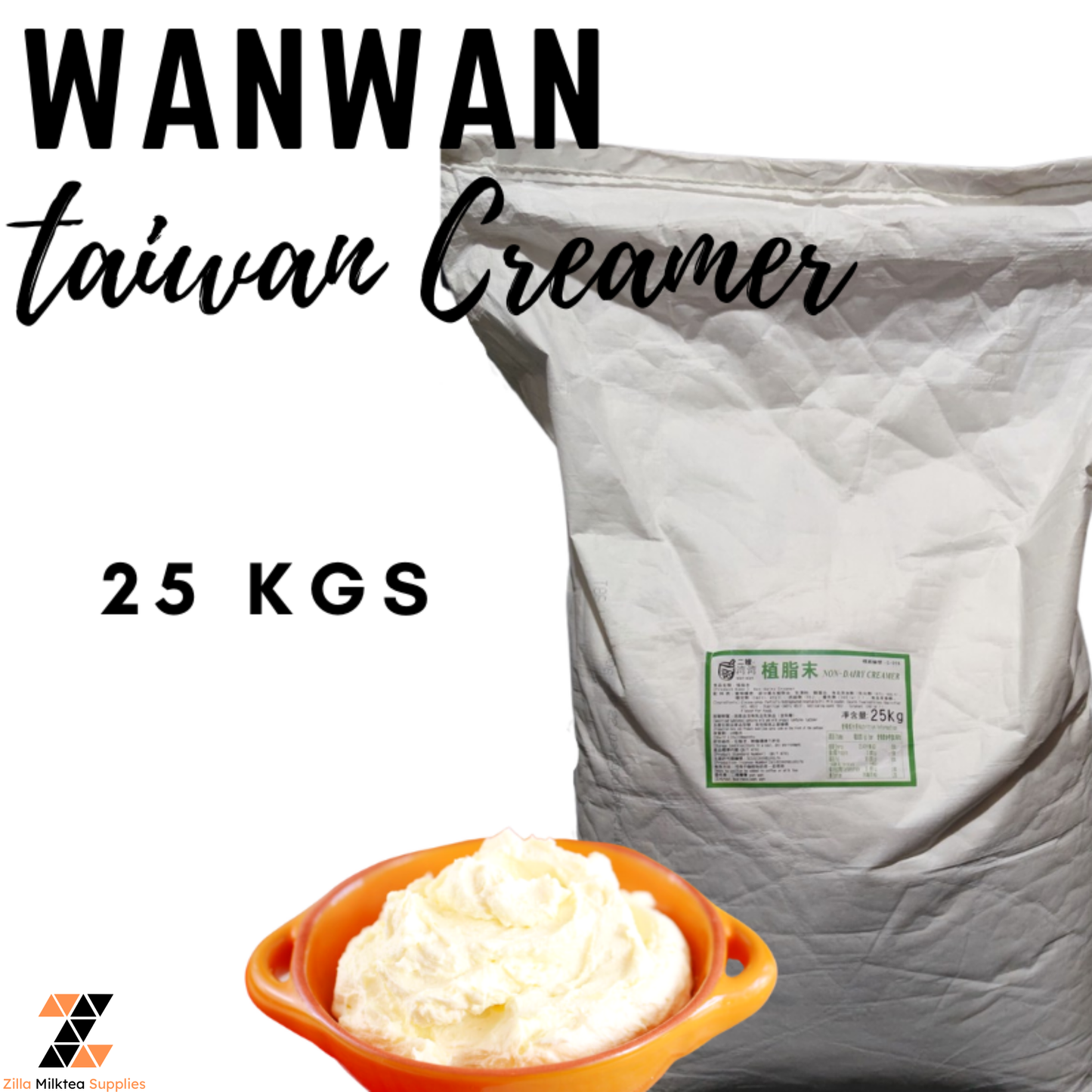 Wanwan Taiwan Creamer 25kgs for Milktea, Milk Tea, Shake and Frappe