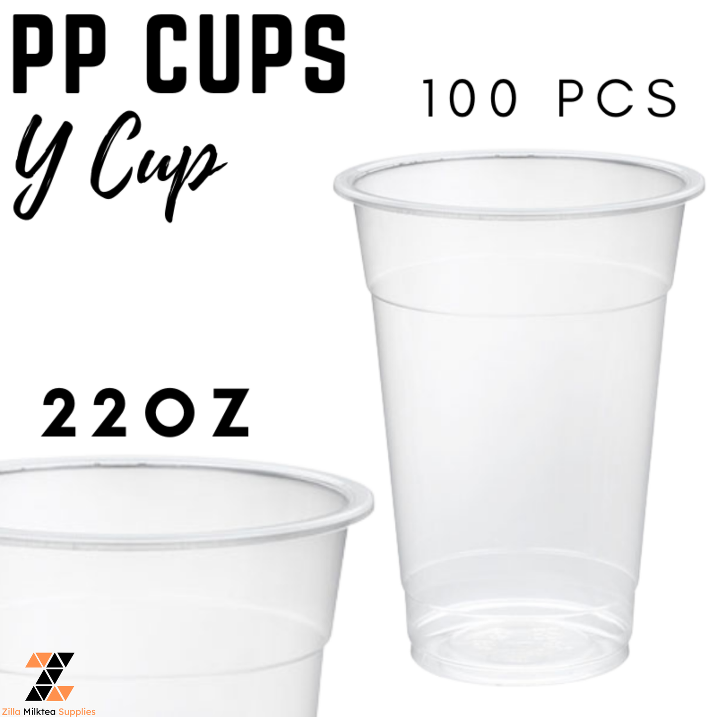 PP Cups Y cup 100pcs Y360, Y500, Y700 for MilkTea, Shakes, Frappe and Coffee