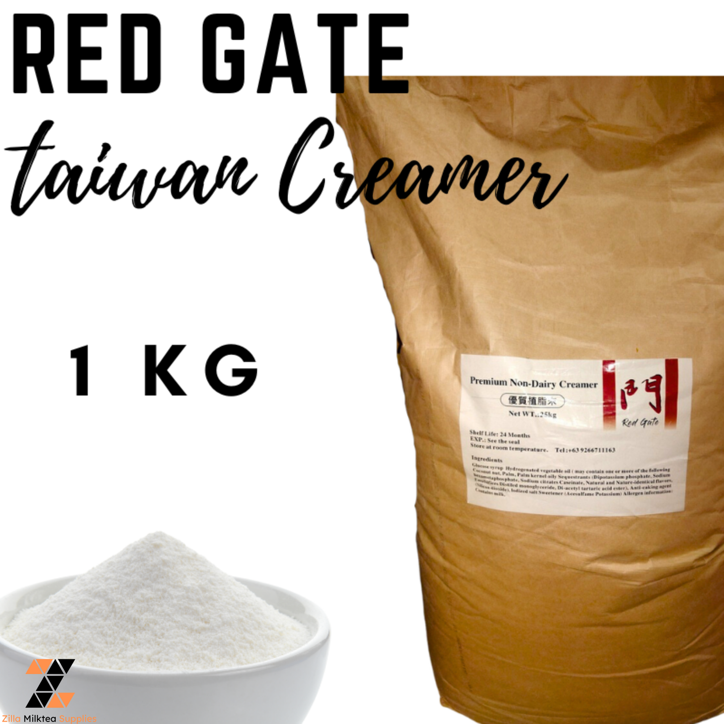 Red Gate Taiwan creamer and Wan wan Taiwan Creamer 1kg for Milktea, Milk Tea, Shake and Frappe