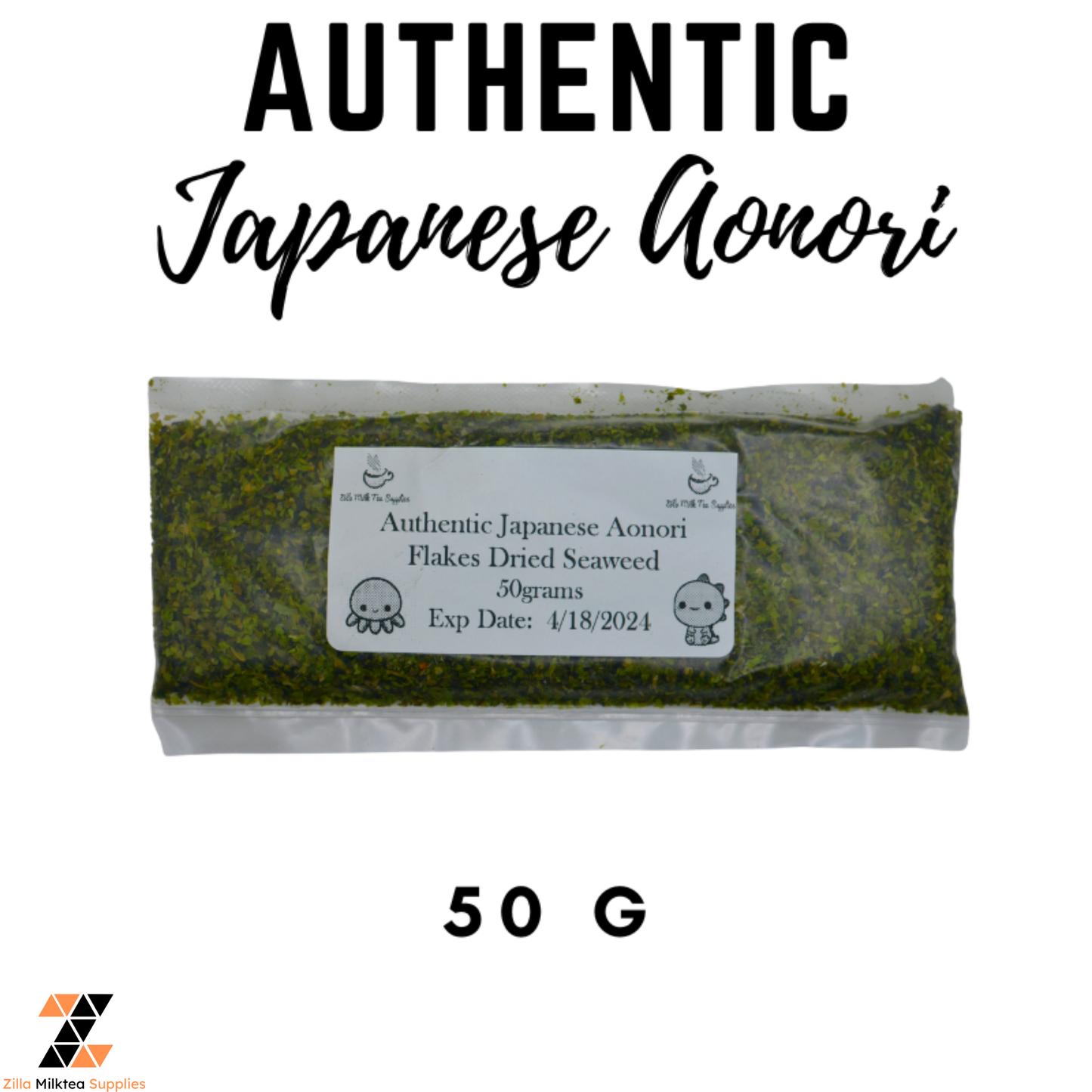 Authentic Japanese Aonori Flakes Dried Seaweed 25g, 50g, 100g packs