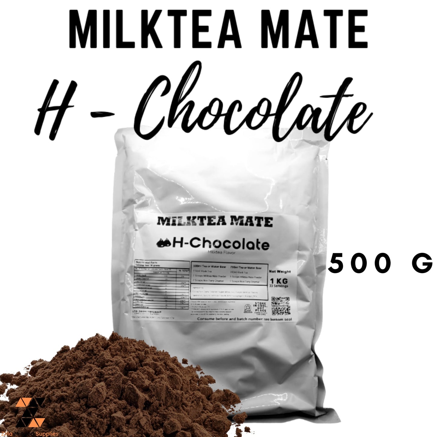 MLKT Powders, Milktea Mate Premium Powder Flavor 500g for MilkTea, Shakes and Frappe