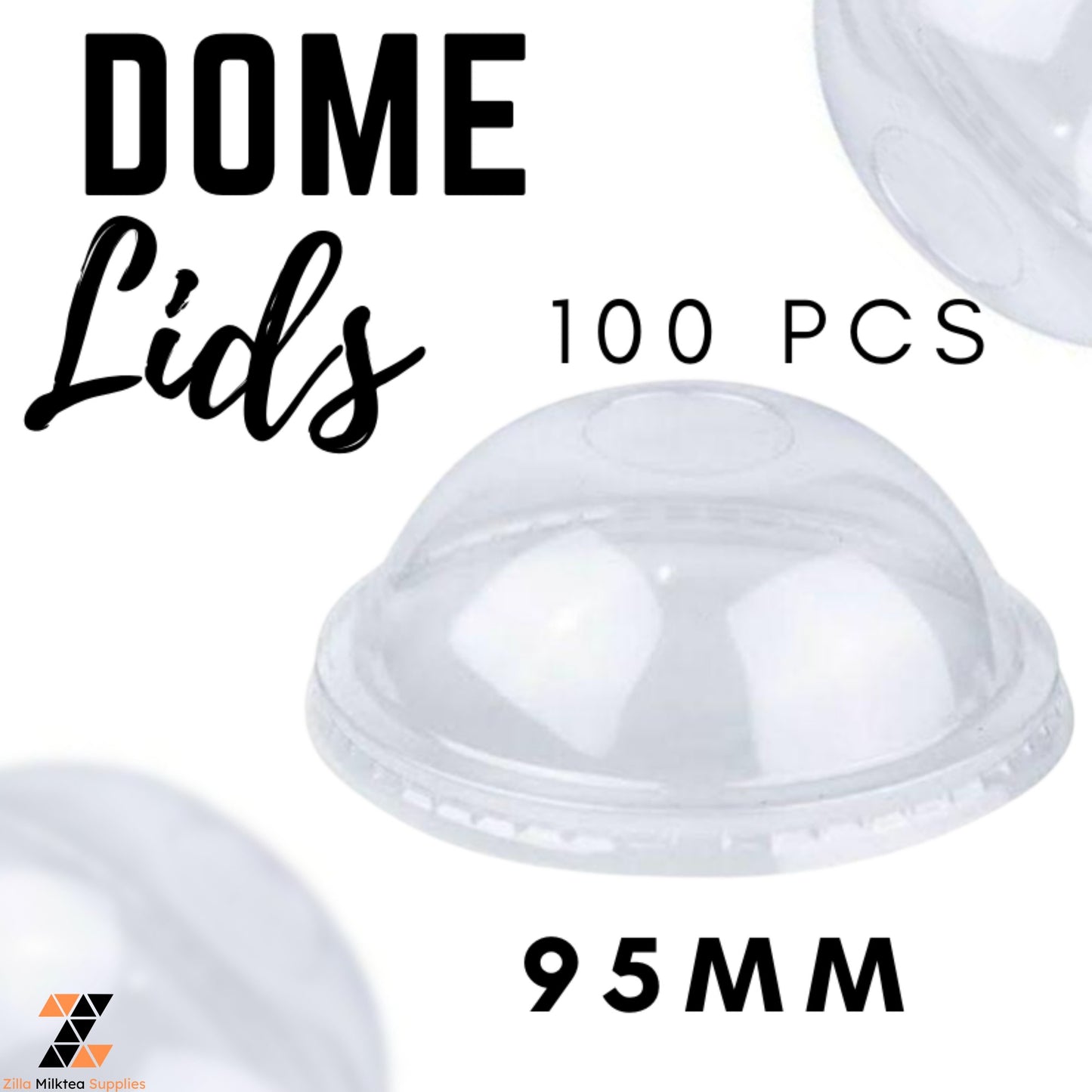 Dabba Cups, Dabba Lids Strawless / Flat / Dome 50-100 PCS Plastic for MilkTea, Shakes and Frappe