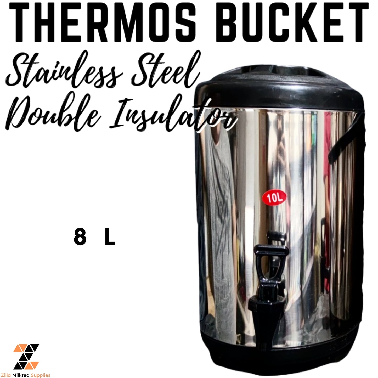 Thermos Bucket Stainless Steel Double Insulator for Milktea, Milk Tea, Fruit Tea, Green tea