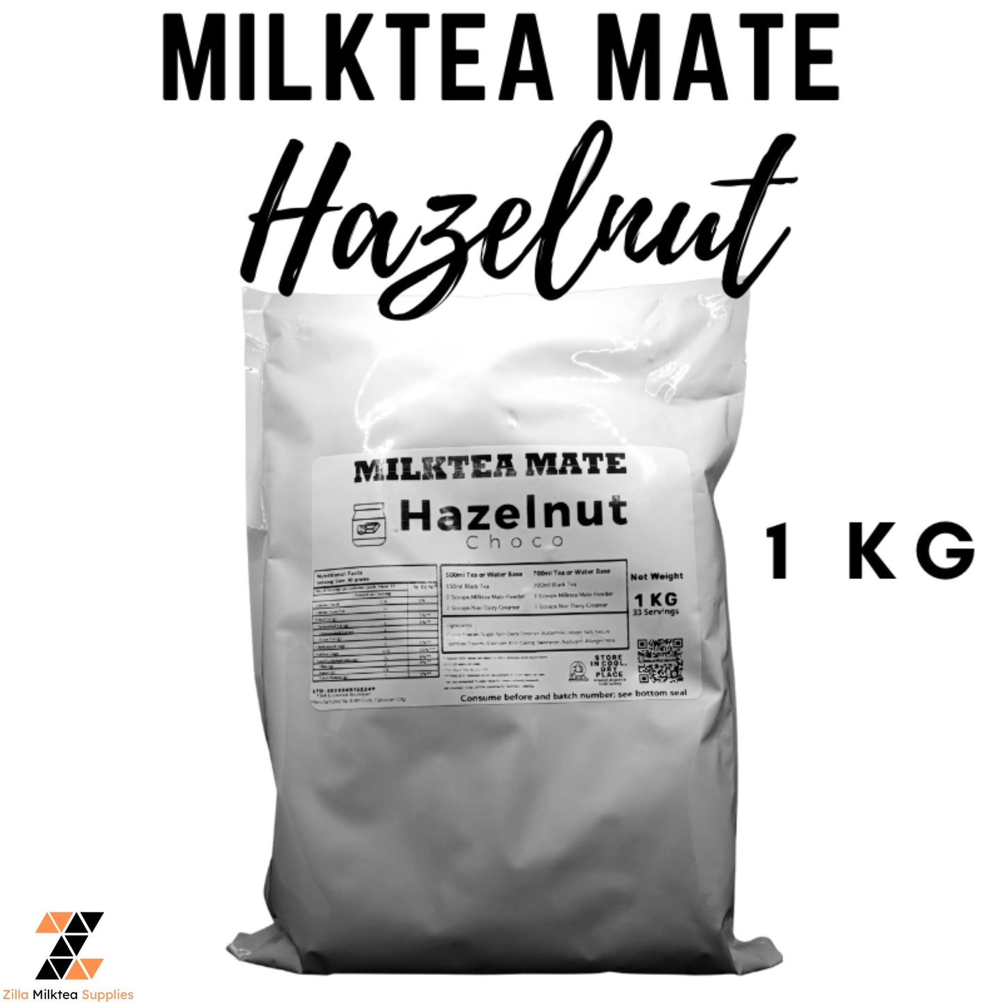 MLKT Powders, Milktea Mate Premium Powder Flavor 1kg for MilkTea, Shakes and Frappe