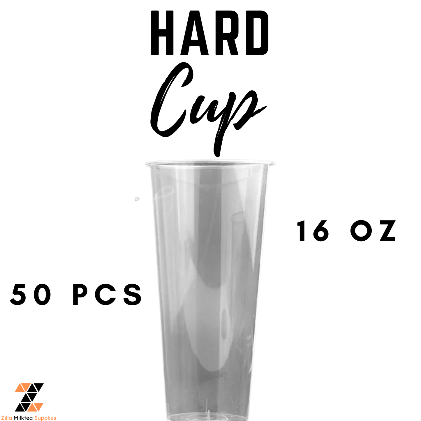 50 PCS Hard Cup Only Clear and Holiday Designs for MilkTea, Shakes and Frappe