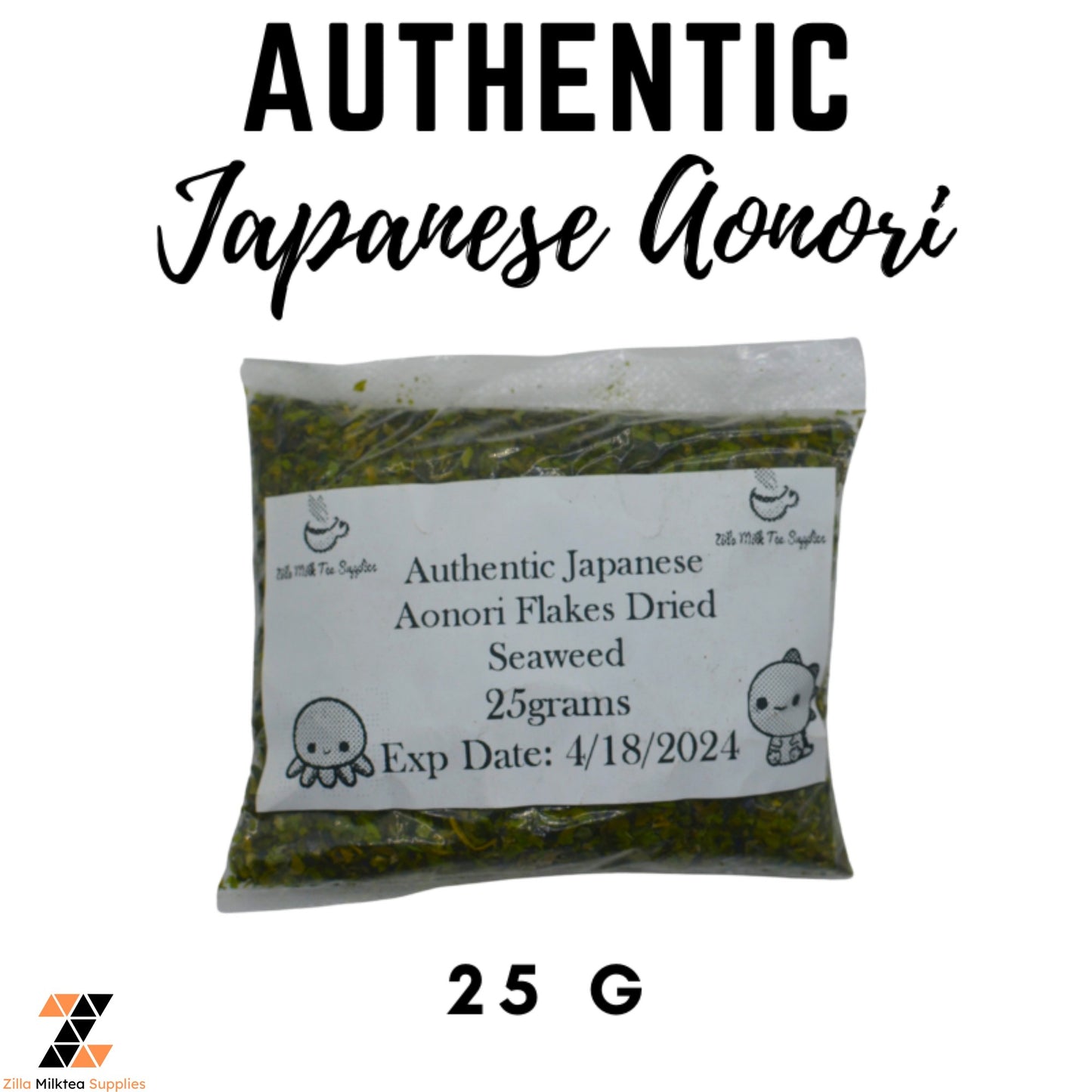 Authentic Japanese Aonori Flakes Dried Seaweed 25g, 50g, 100g packs