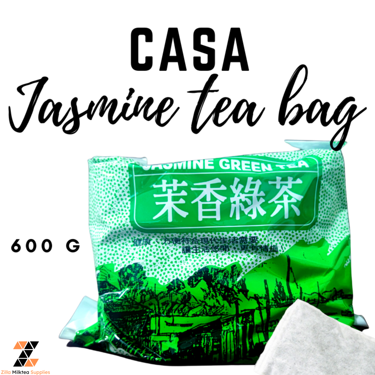CASA Assam Black Tea, Jasmine Green Tea 600g tea bags for Milktea, Milk Tea