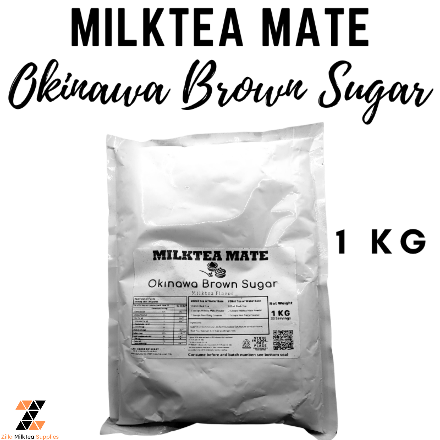 MLKT Powders, Milktea Mate Premium Powder Flavor 1kg for MilkTea, Shakes and Frappe