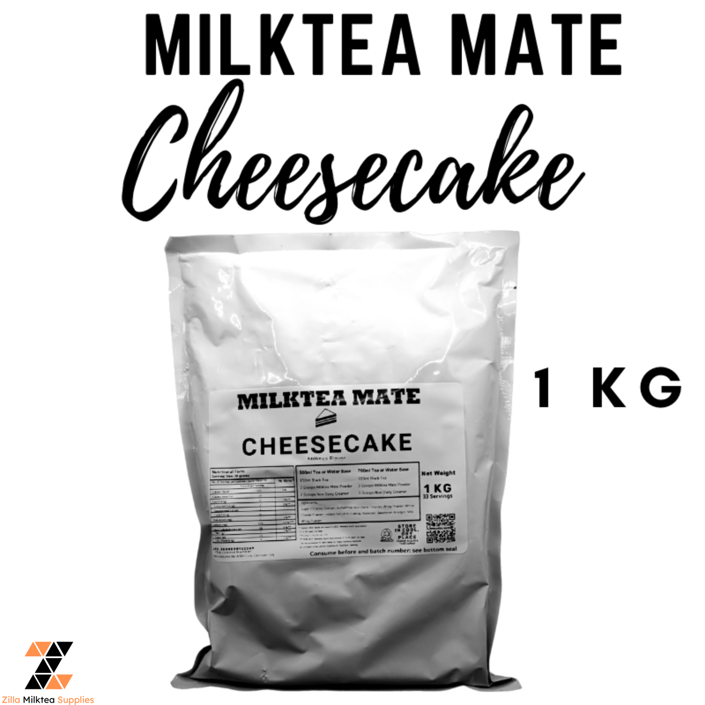 MLKT Powders, Milktea Mate Premium Powder Flavor 1kg for MilkTea, Shakes and Frappe