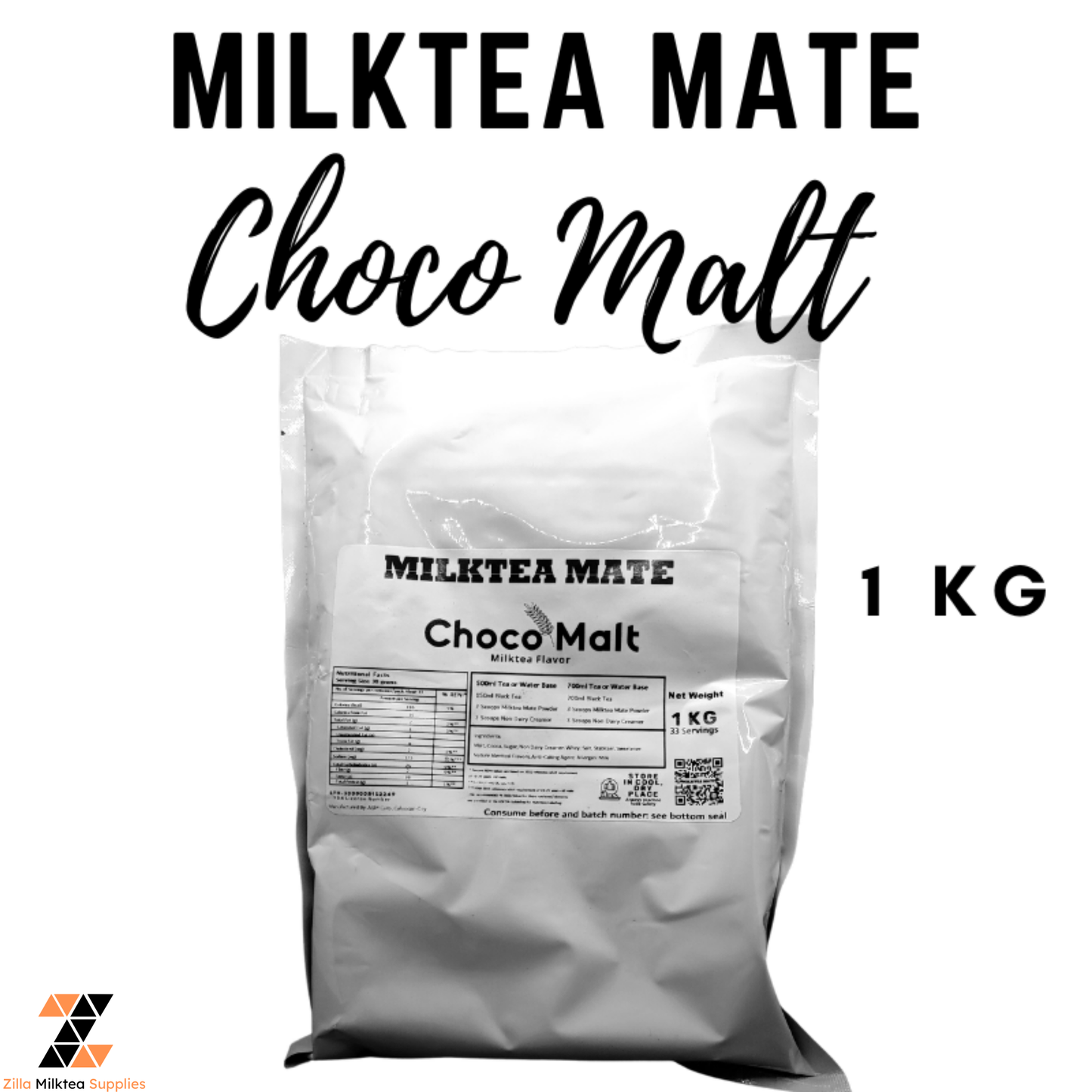 MLKT Powders, Milktea Mate Premium Powder Flavor 1kg for MilkTea, Shakes and Frappe