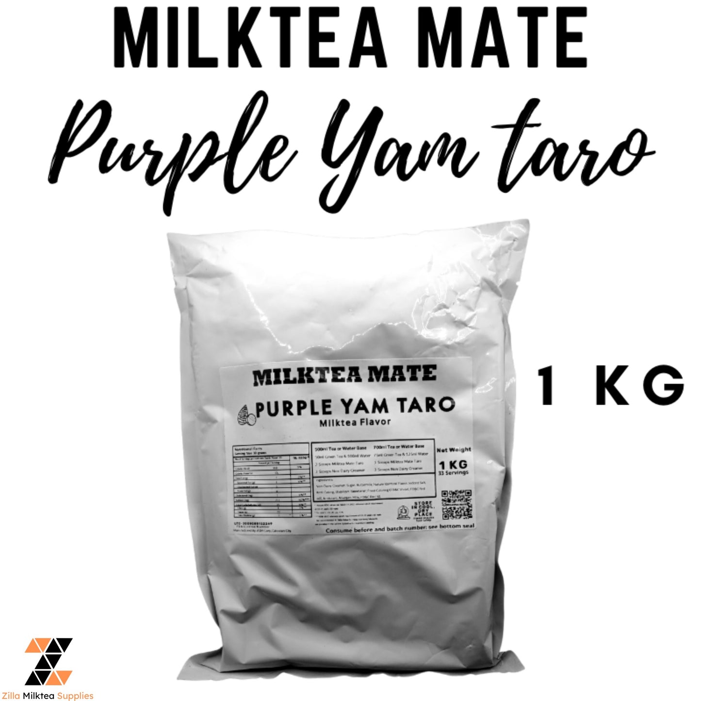 MLKT Powders, Milktea Mate Premium Powder Flavor 1kg for MilkTea, Shakes and Frappe