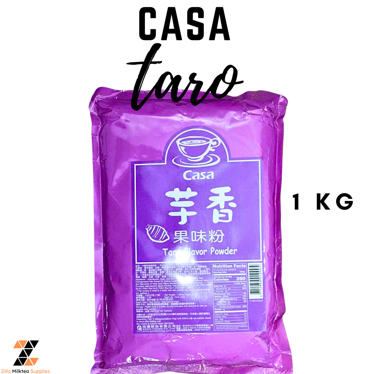 CASA Okinawa, Uji Matcha, Hokkaido, Taro, Dark Choco, Wintermelon Powder Flavors 1kg for Milktea, Milk Tea, Shakes and Frappe