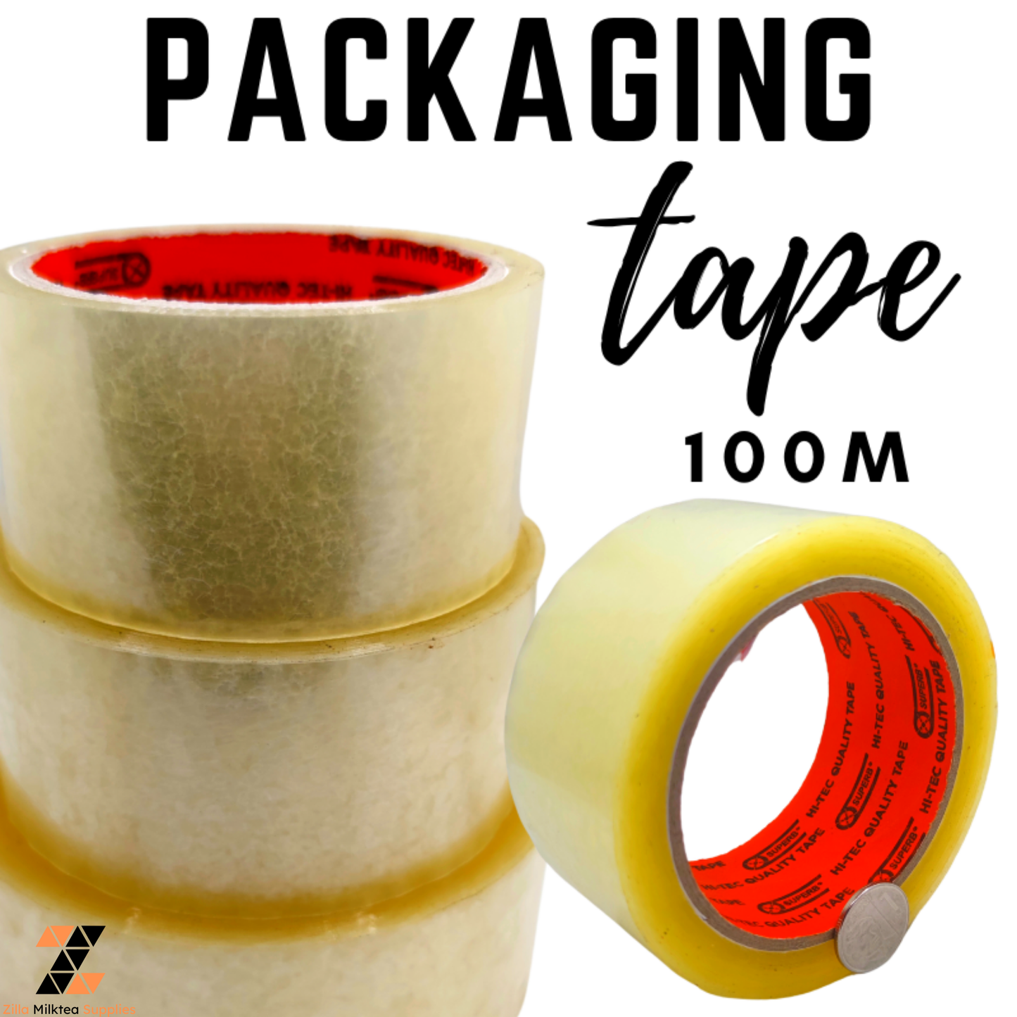 Packaging Tape Clear Tape 2" x 50, 100, 200, 300 METERS Industrial Packing tape clear fragile tape