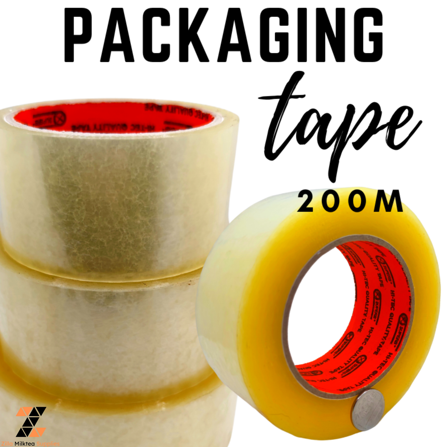 Packaging Tape Clear Tape 2" x 50, 100, 200, 300 METERS Industrial Packing tape clear fragile tape