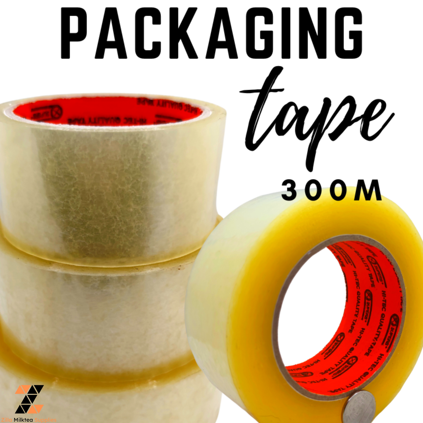 Packaging Tape Clear Tape 2" x 50, 100, 200, 300 METERS Industrial Packing tape clear fragile tape