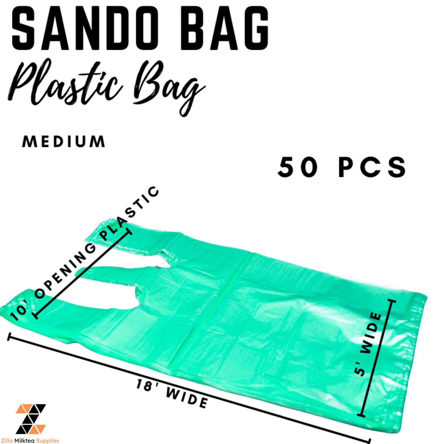 Sando Bag, Plastic Bag Transparent, Plain, Makapal, Matibay, Malaki, Makunat, Food Grade 50pcs