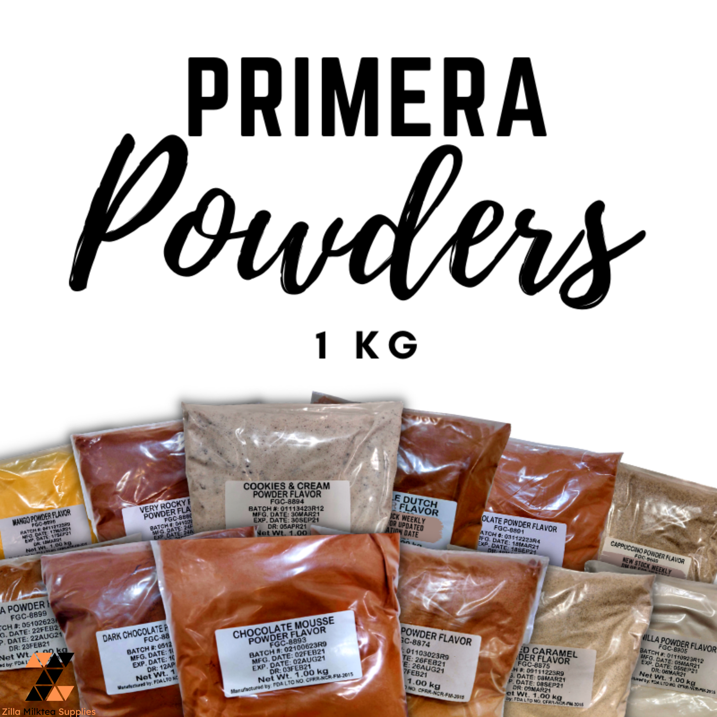 Primera Premium Powder Flavor 1kg for Milktea, Milk Tea, Shakes and Frappe