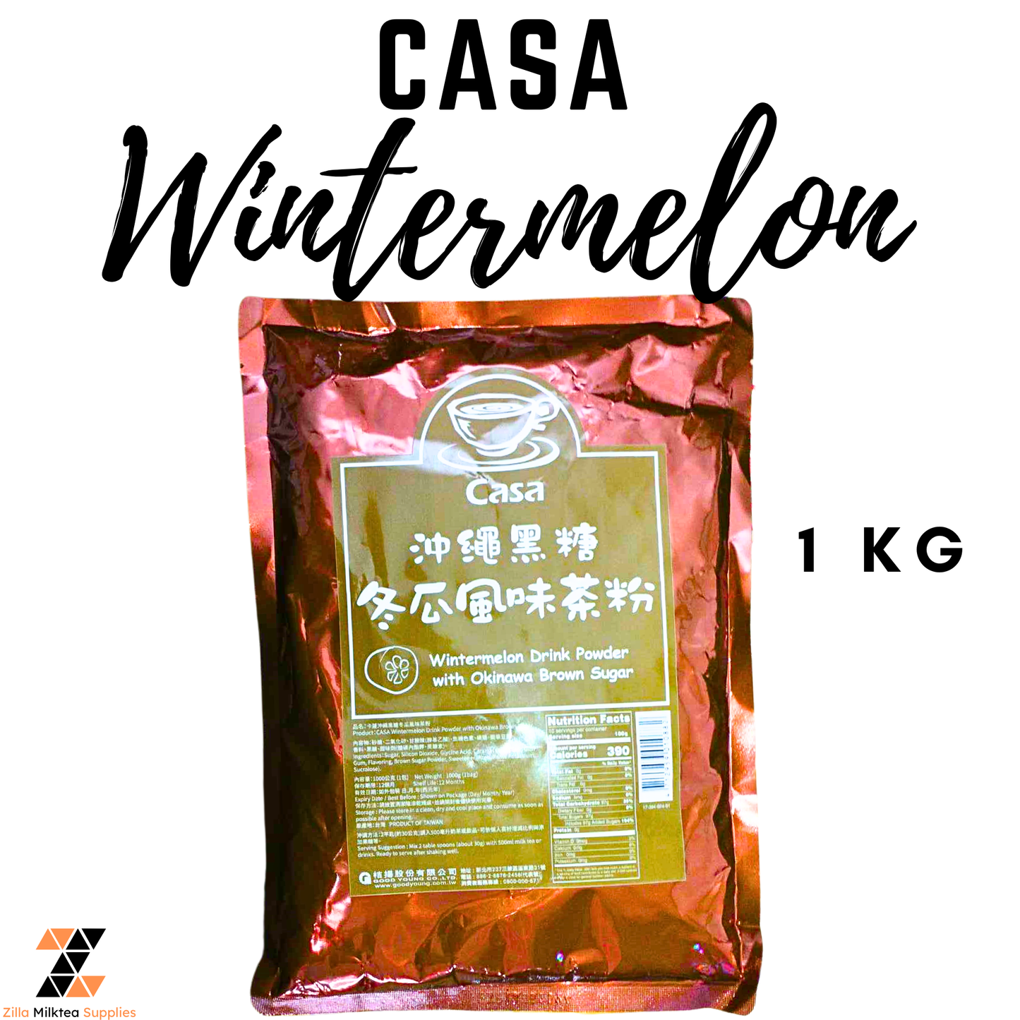 CASA Okinawa, Uji Matcha, Hokkaido, Taro, Dark Choco, Wintermelon Powder Flavors 1kg for Milktea, Milk Tea, Shakes and Frappe