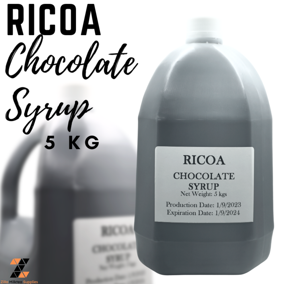 Ricoa Chocolate Syrup 5kgs for Milktea, Milk Tea, Shake and Frappe ...