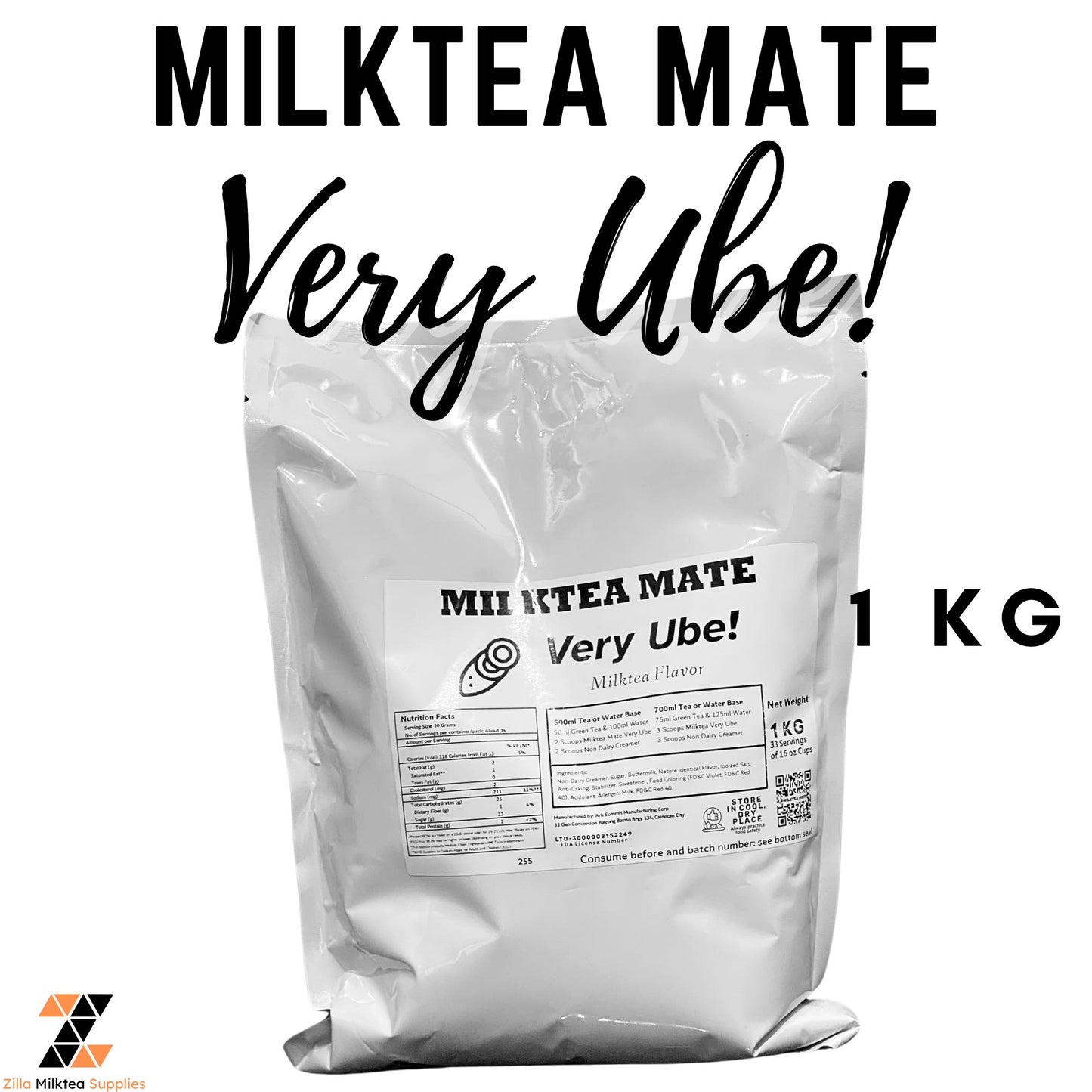 MLKT Powders, Milktea Mate Premium Powder Flavor 1kg for MilkTea, Shakes and Frappe