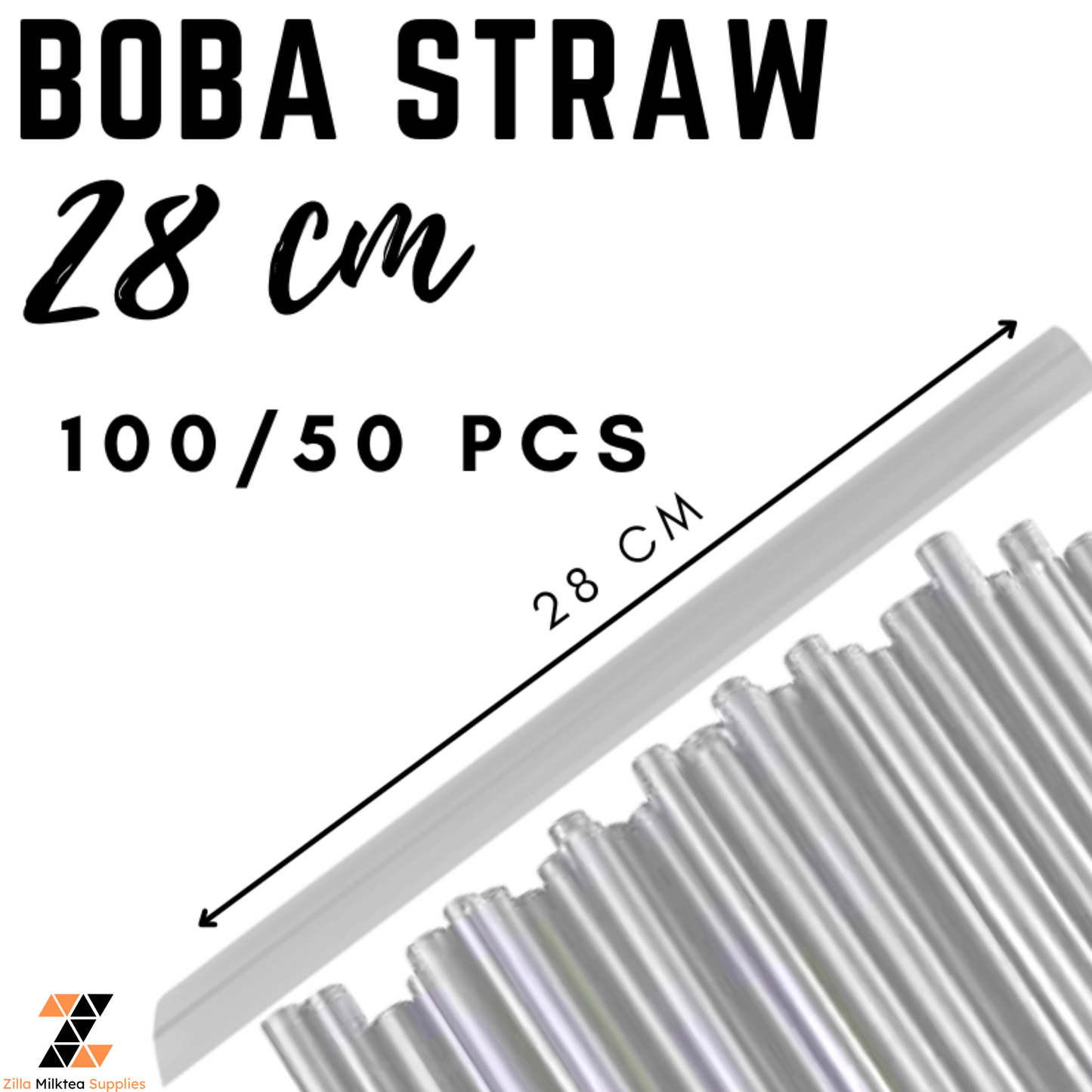 Boba Straws Individually Wrapped for Milktea, Milk Tea, Fruit Tea, Green tea Shake, Frappe