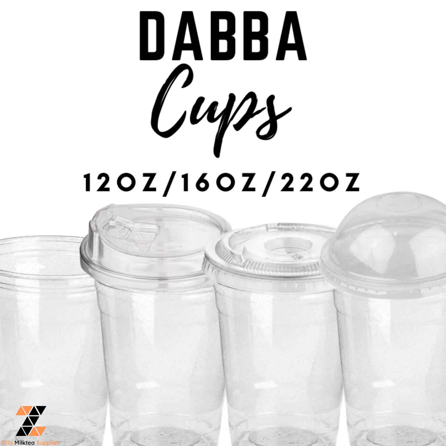 Dabba Cups, Dabba Lids Strawless / Flat / Dome 50 PCS Plastic for MilkTea, Shakes and Frappe [COD]