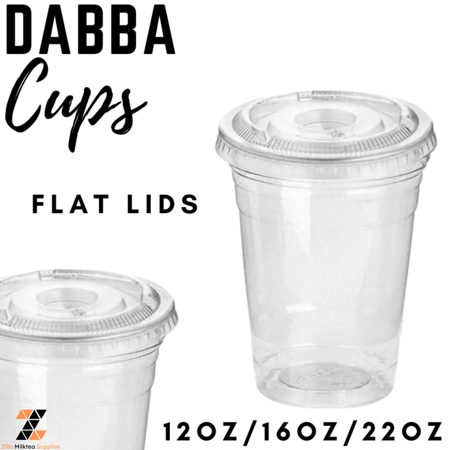 Dabba Cups, Dabba Lids Strawless / Flat / Dome 50 PCS Plastic for MilkTea, Shakes and Frappe [COD]