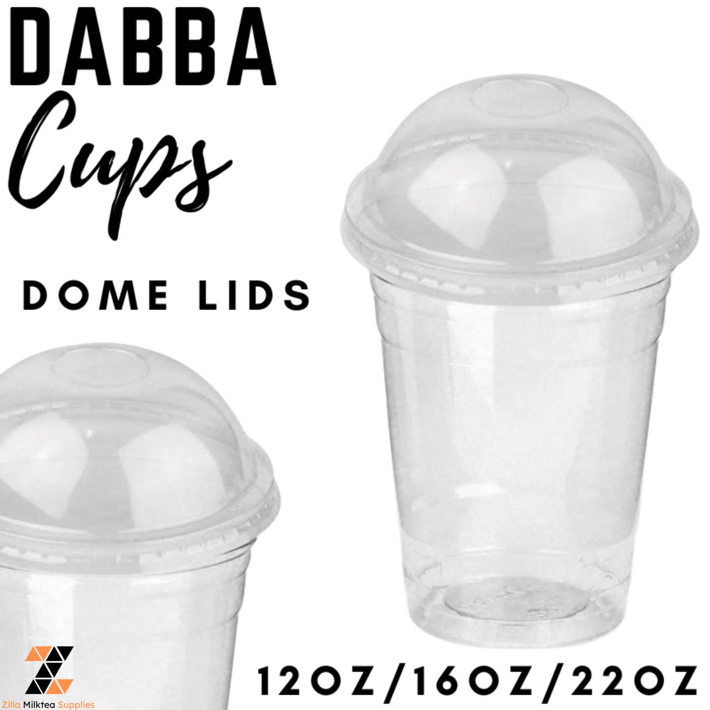 Dabba Cups, Dabba Lids Strawless / Flat / Dome 50 PCS Plastic for MilkTea, Shakes and Frappe [COD]