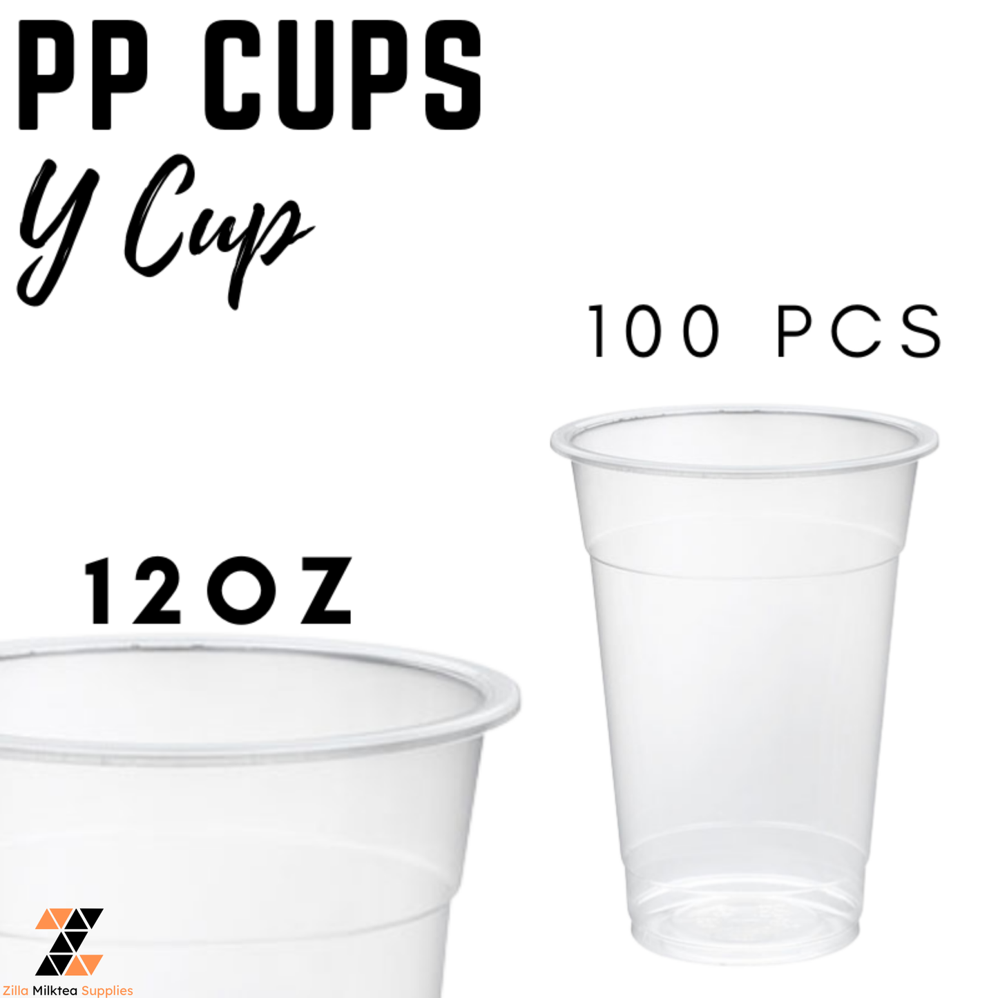PP Cups Y cup 100pcs Y360, Y500, Y700 for MilkTea, Shakes, Frappe and Coffee