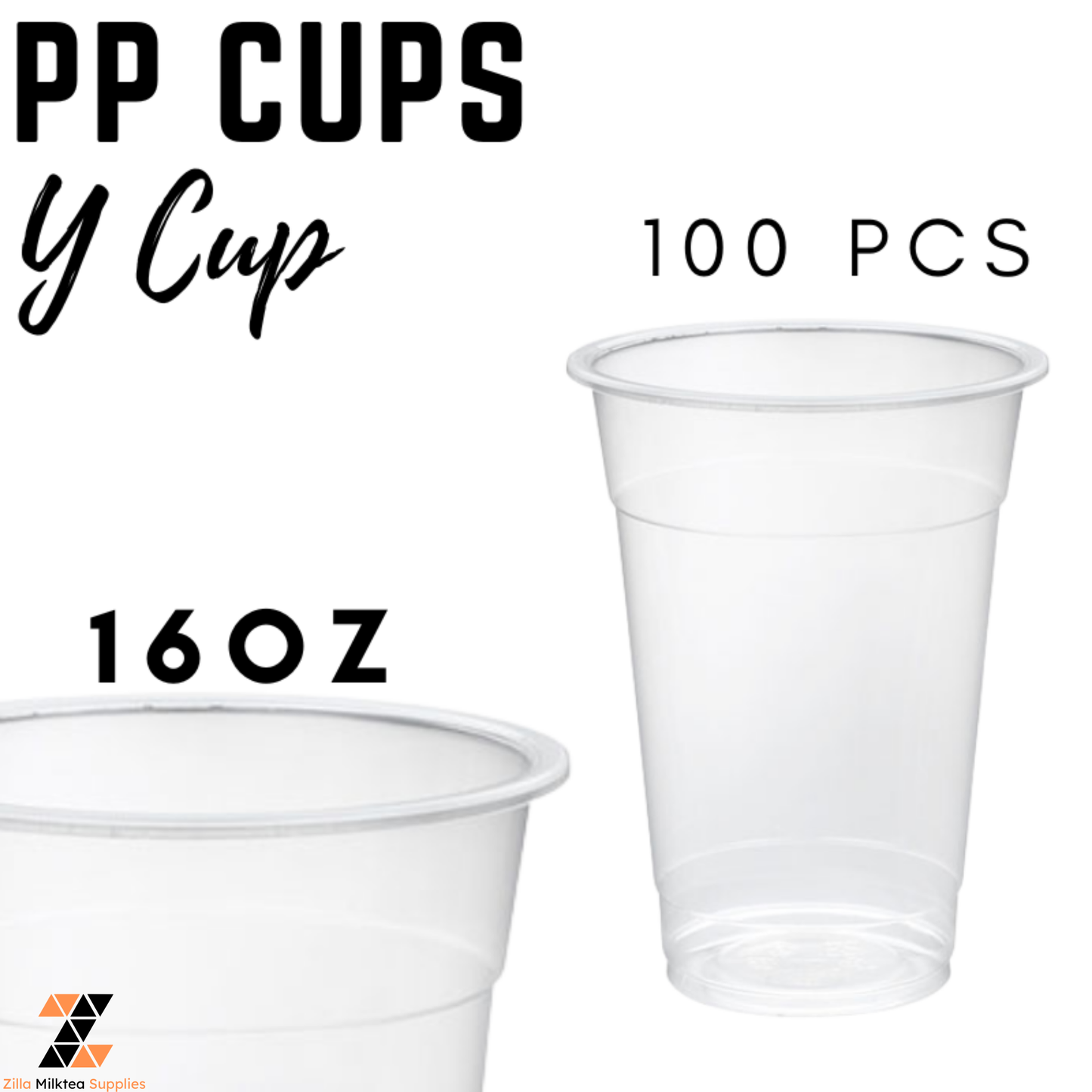 PP Cups Y cup 100pcs Y360, Y500, Y700 for MilkTea, Shakes, Frappe and Coffee