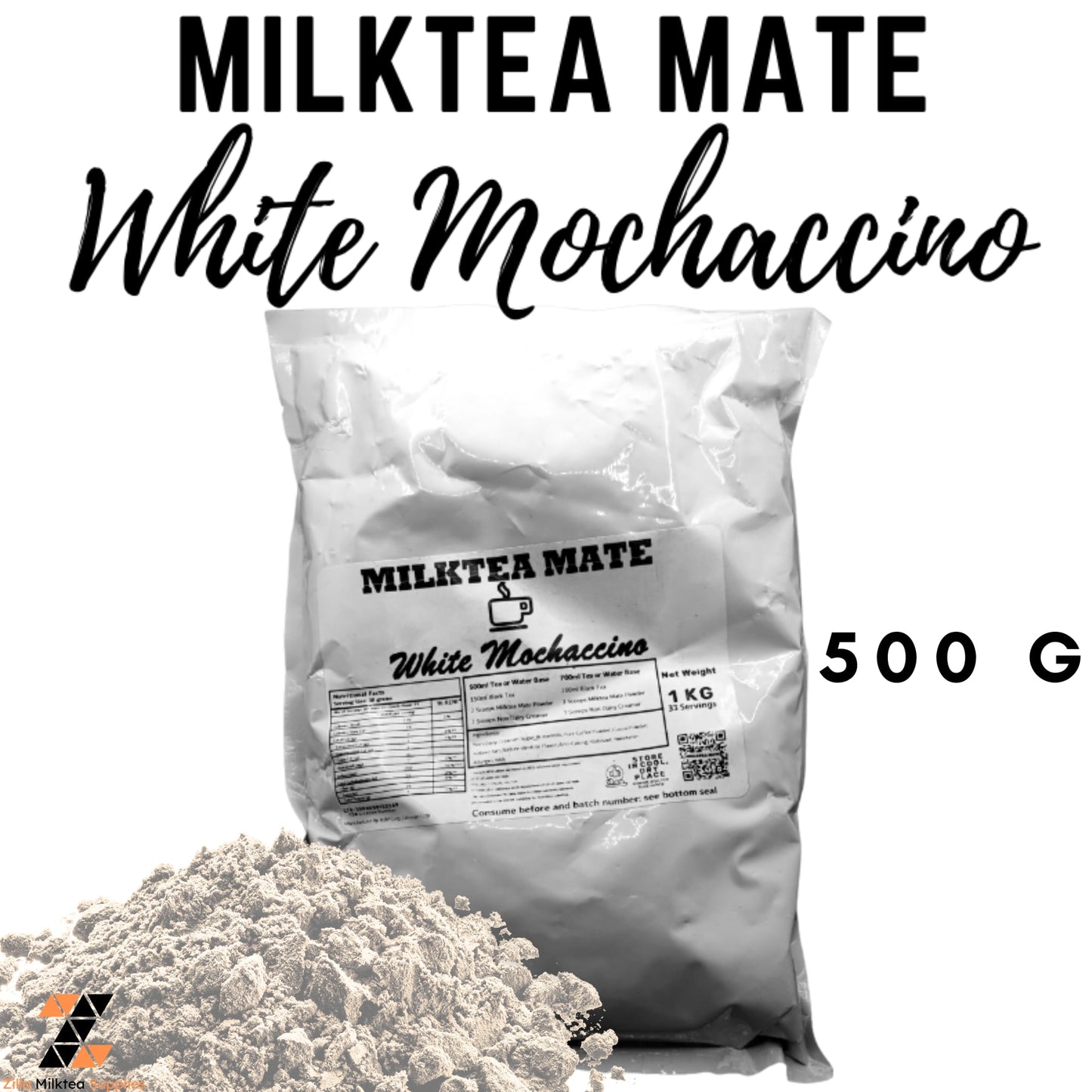MLKT Powders, Milktea Mate Premium Powder Flavor 500g for MilkTea, Shakes and Frappe