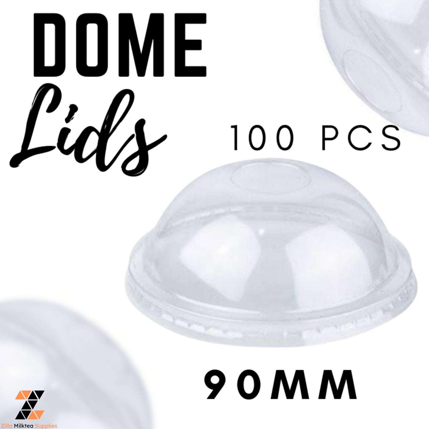 Dabba Cups, Dabba Lids Strawless / Flat / Dome 50-100 PCS Plastic for MilkTea, Shakes and Frappe