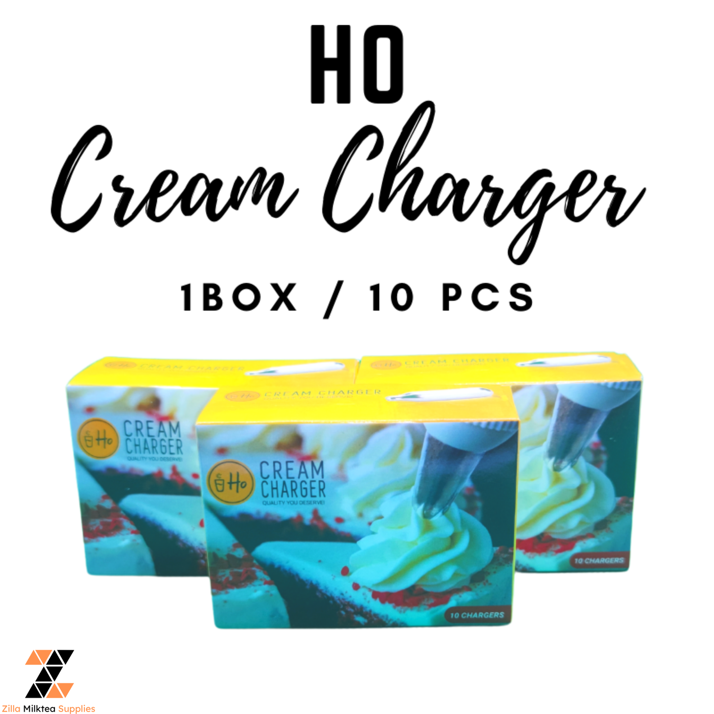 HO Cream Chargers  [10 Charges/ Box] for Whip Cream Dispensers / Frappe/ Mosa / Milktea