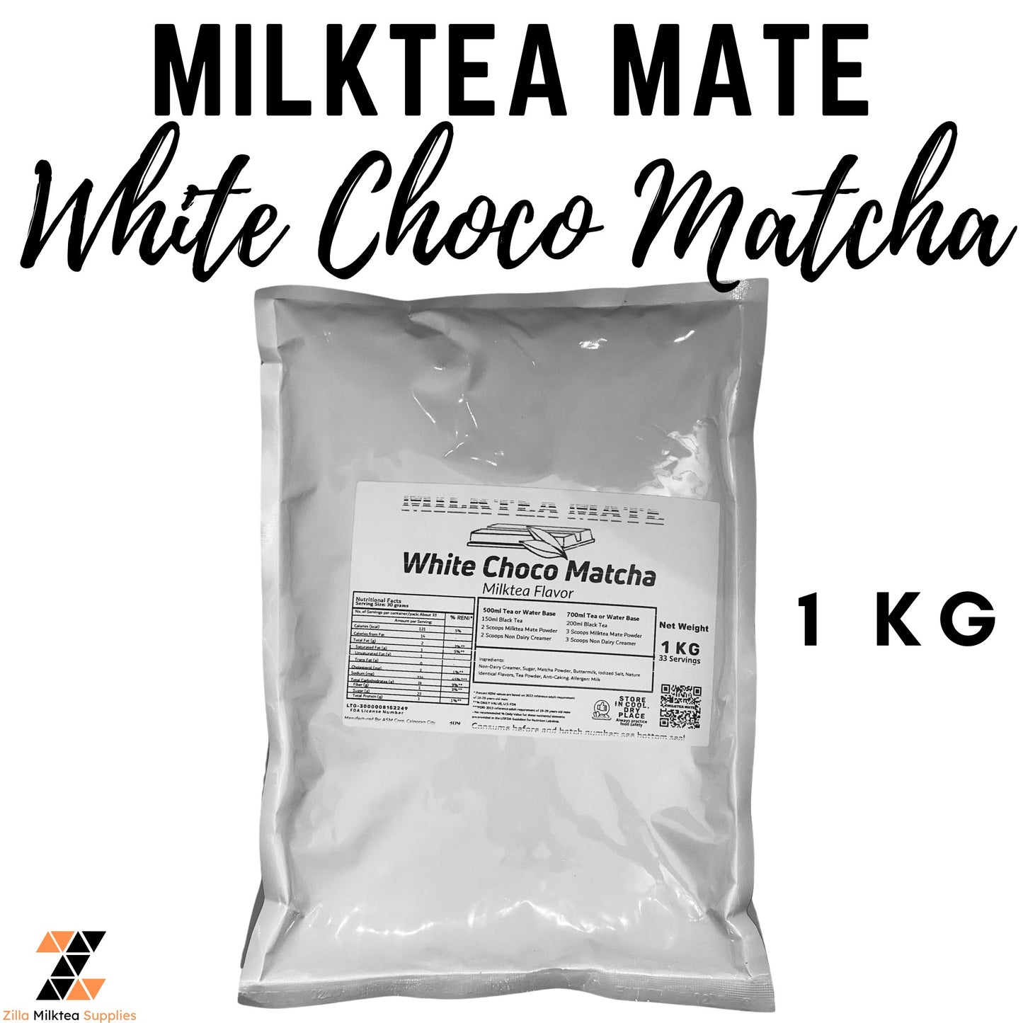 MLKT Powders, Milktea Mate Premium Powder Flavor 1kg for MilkTea, Shakes and Frappe