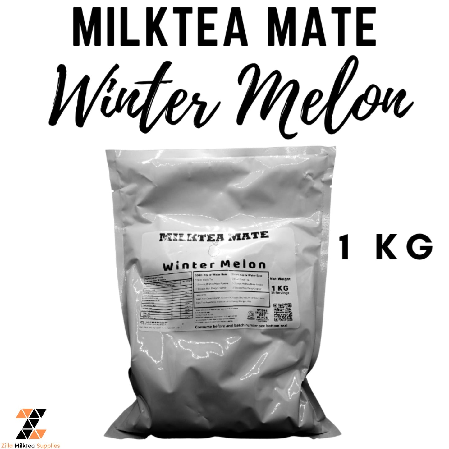 MLKT Powders, Milktea Mate Premium Powder Flavor 1kg for MilkTea, Shakes and Frappe