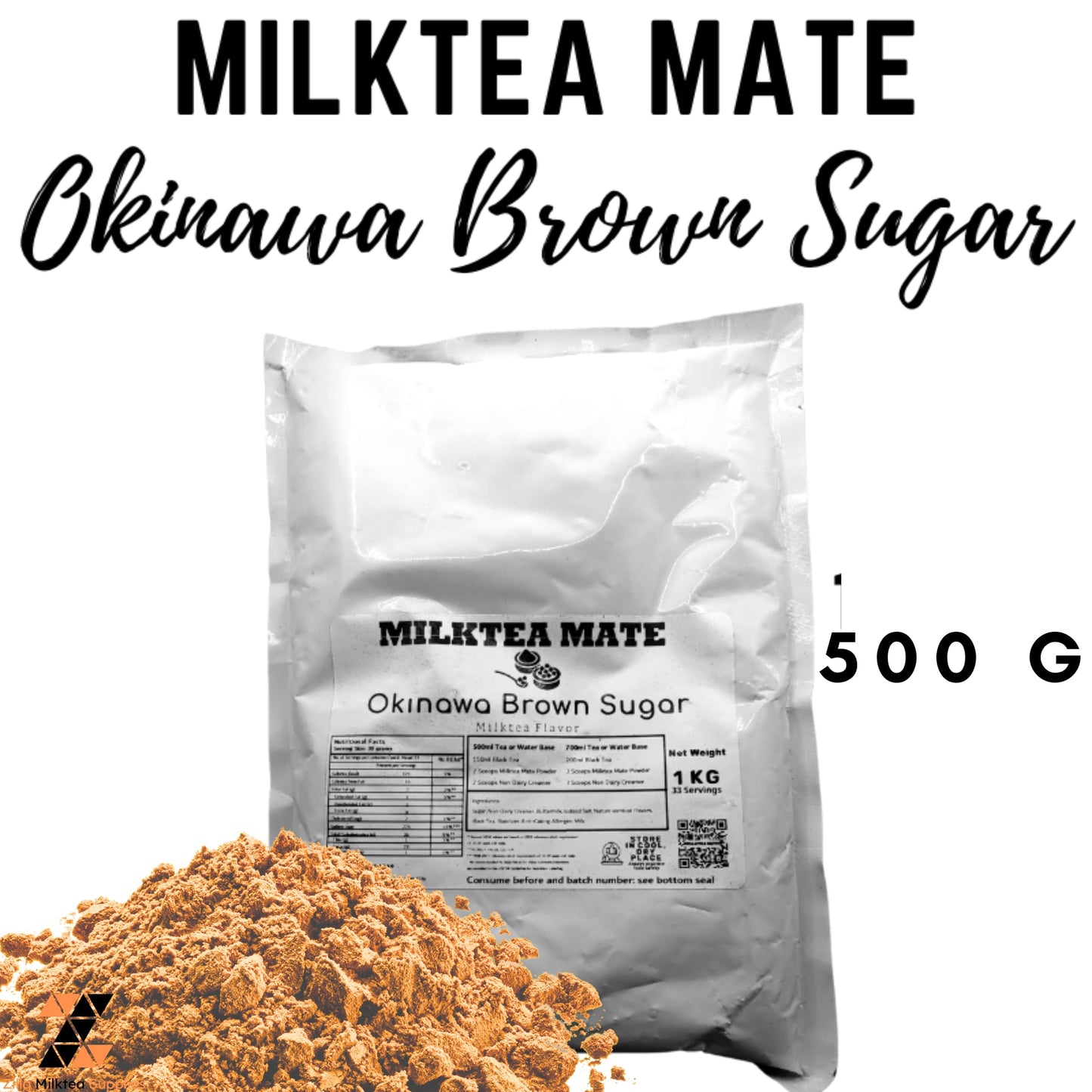 MLKT Powders, Milktea Mate Premium Powder Flavor 500g for MilkTea, Shakes and Frappe