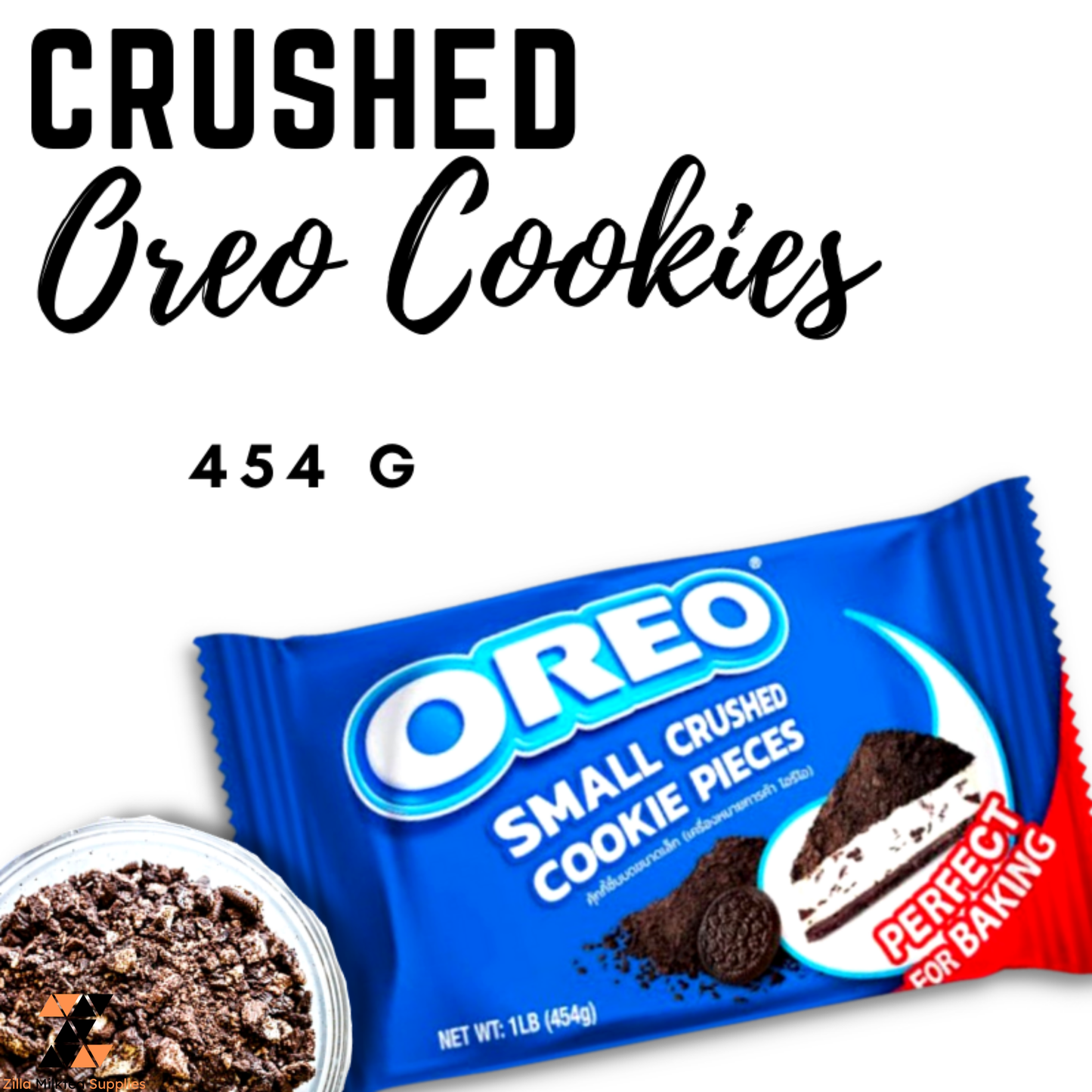Crush Oreo, Crushed Oreo 454g and 225g for Milktea, Milk Tea, Shake, Frappe, Baking