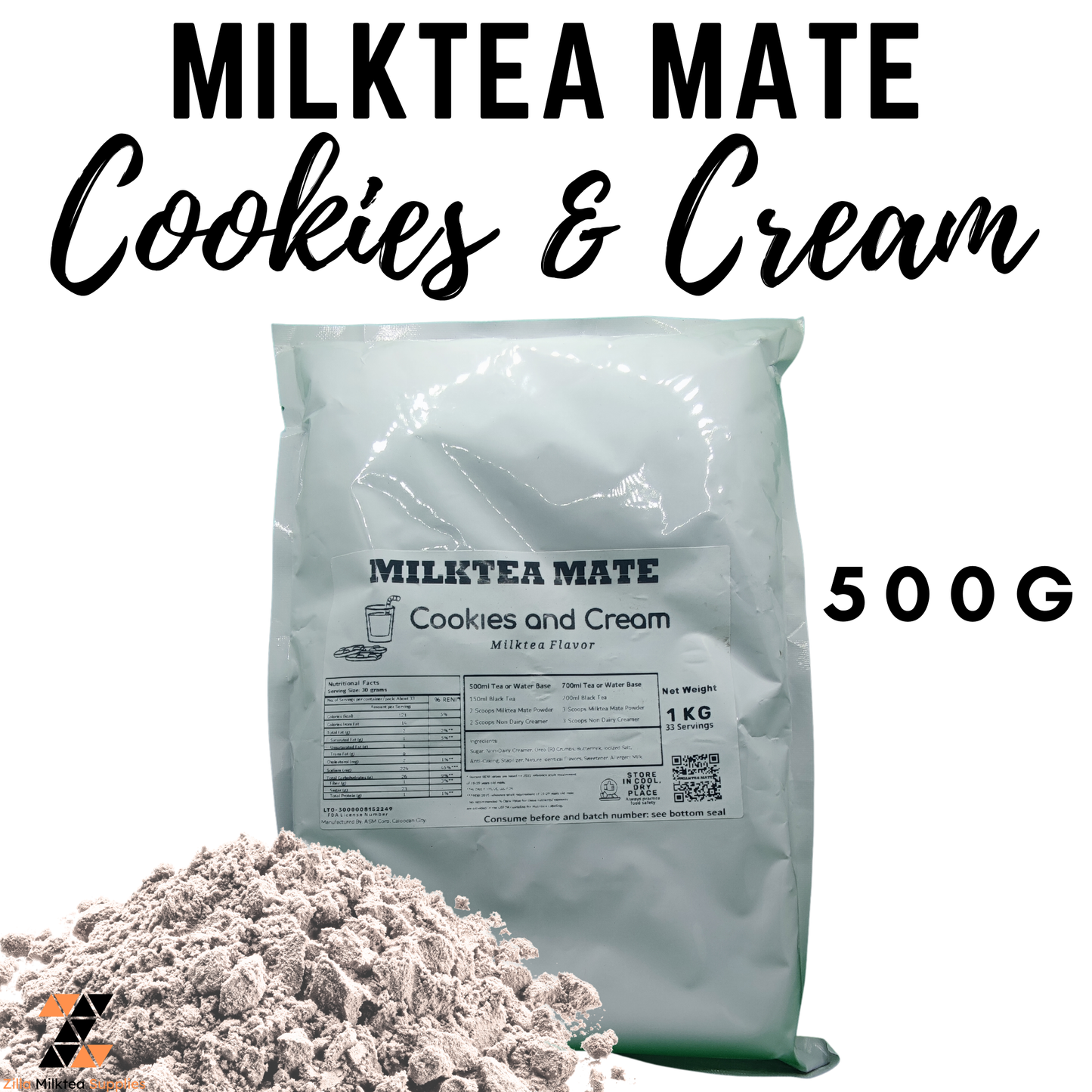 Milktea Mate Premium Powder 500g for MilkTea, Shakes and Frappe