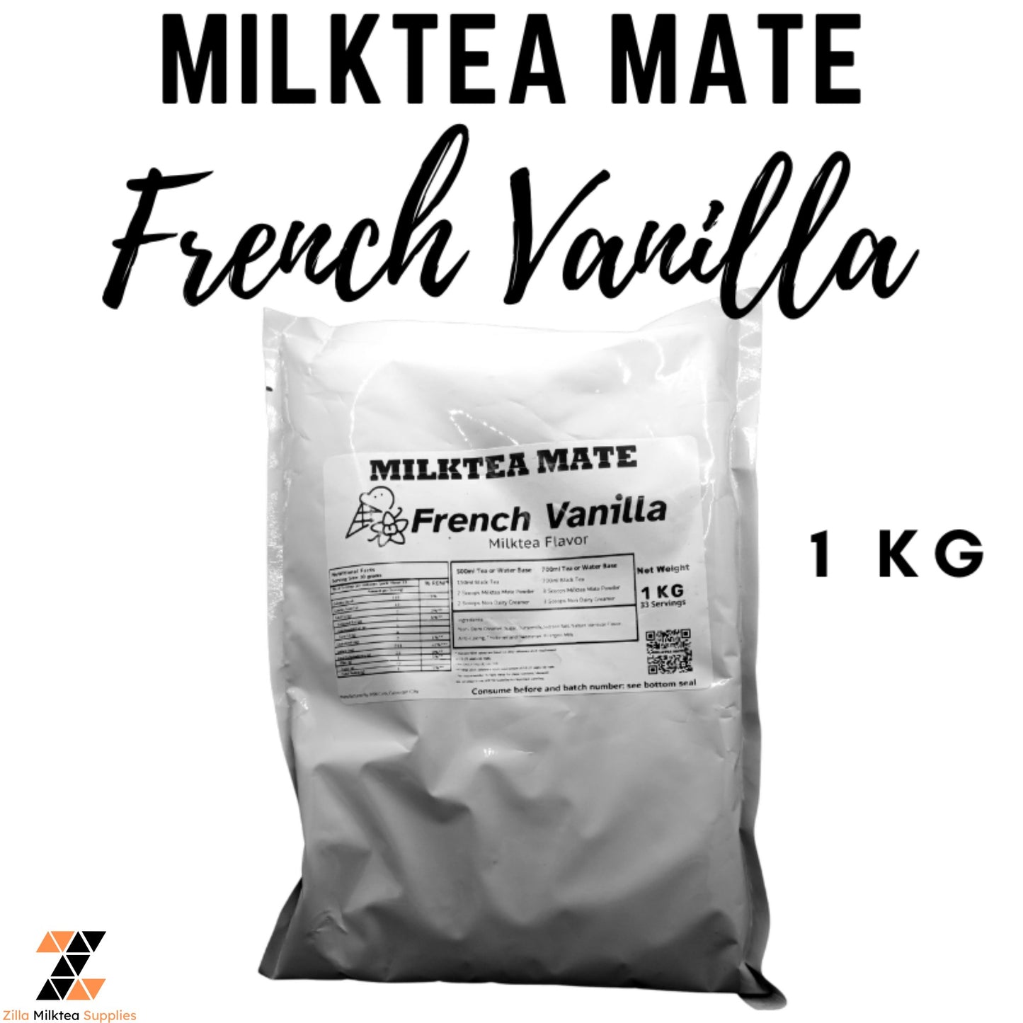 MLKT Powders, Milktea Mate Premium Powder Flavor 1kg for MilkTea, Shakes and Frappe