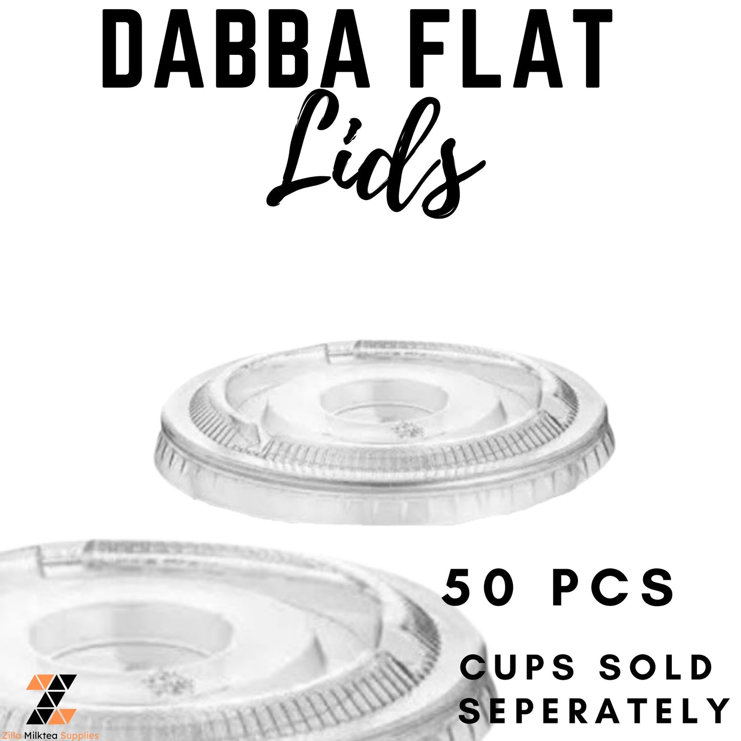 Dabba Cups, Dabba Lids Strawless / Flat / Dome 50-100 PCS Plastic for MilkTea, Shakes and Frappe