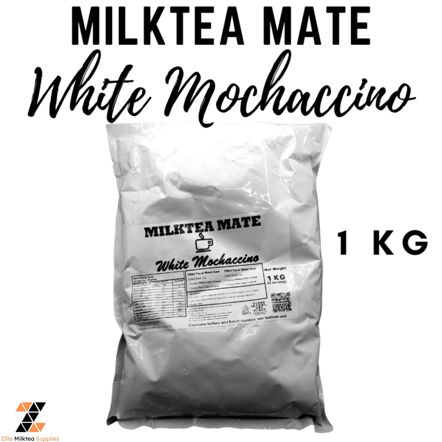MLKT Powders, Milktea Mate Premium Powder Flavor 1kg for MilkTea, Shakes and Frappe