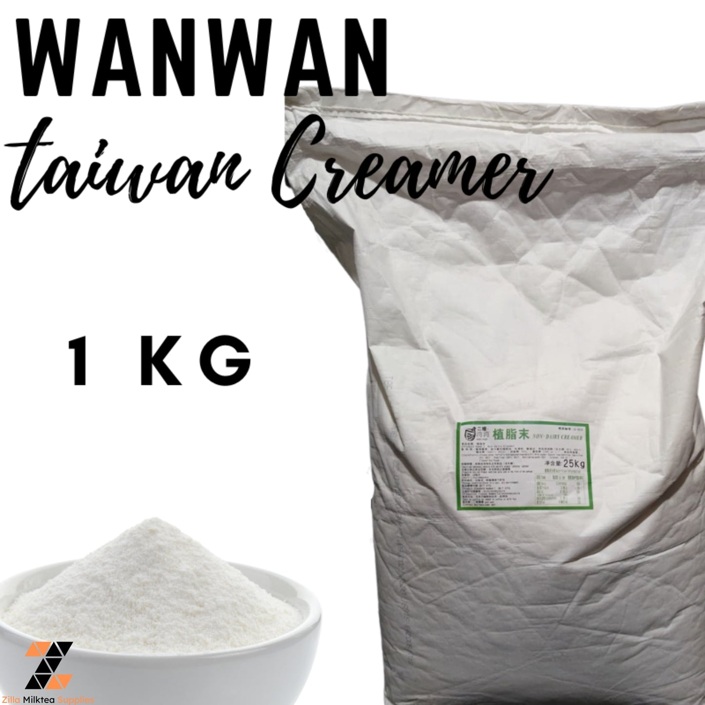 Wanwan Taiwan Creamer 1kg for Milktea, Milk Tea, Shake and Frappe