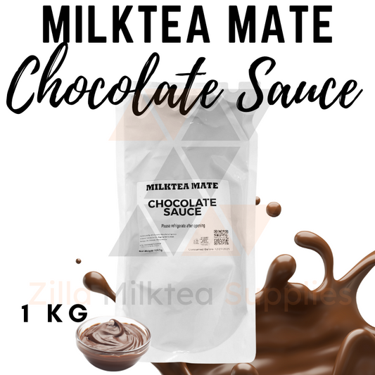Premium Quality Chocolate Sauce 1000g (1L) MLKT - MilkTea Mate Brand