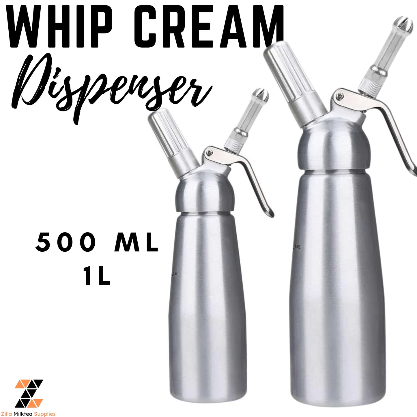Whipped Dessert Cream Butter Dispenser Whipped 5.0 Aluminum for Coffee Milktea Frappe Shakes