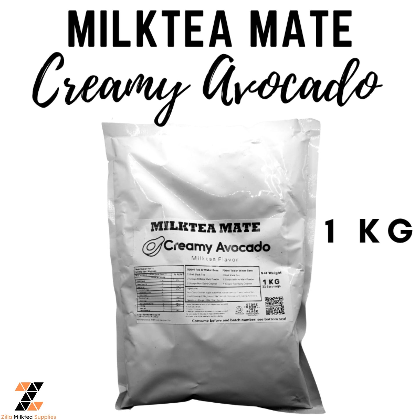 MLKT Powders, Milktea Mate Premium Powder Flavor 1kg for MilkTea, Shakes and Frappe