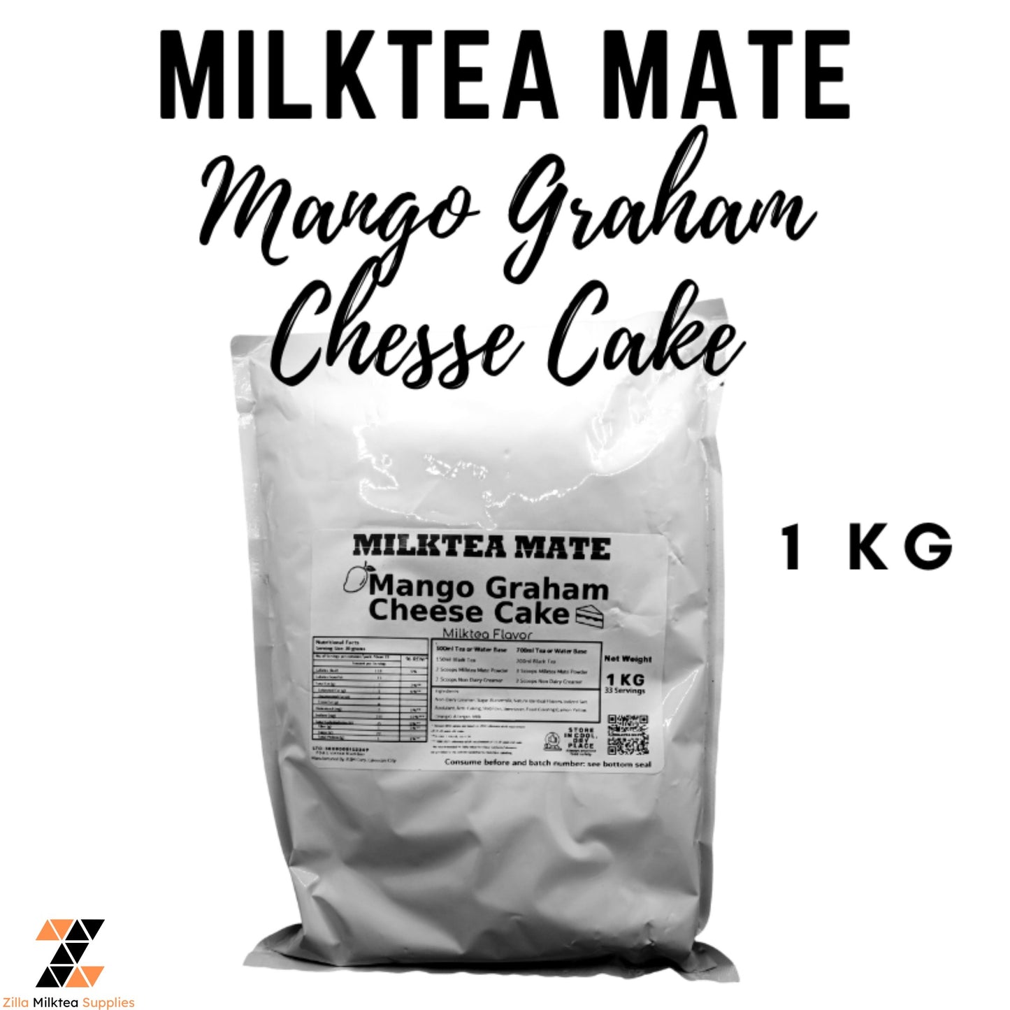 MLKT Powders, Milktea Mate Premium Powder Flavor 1kg for MilkTea, Shakes and Frappe