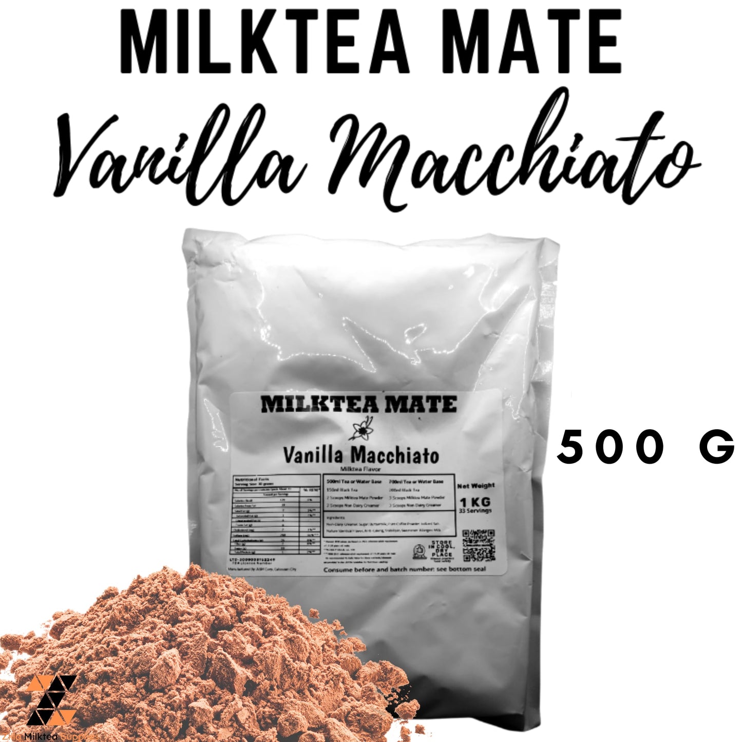MLKT Powders, Milktea Mate Premium Powder Flavor 500g for MilkTea, Shakes and Frappe