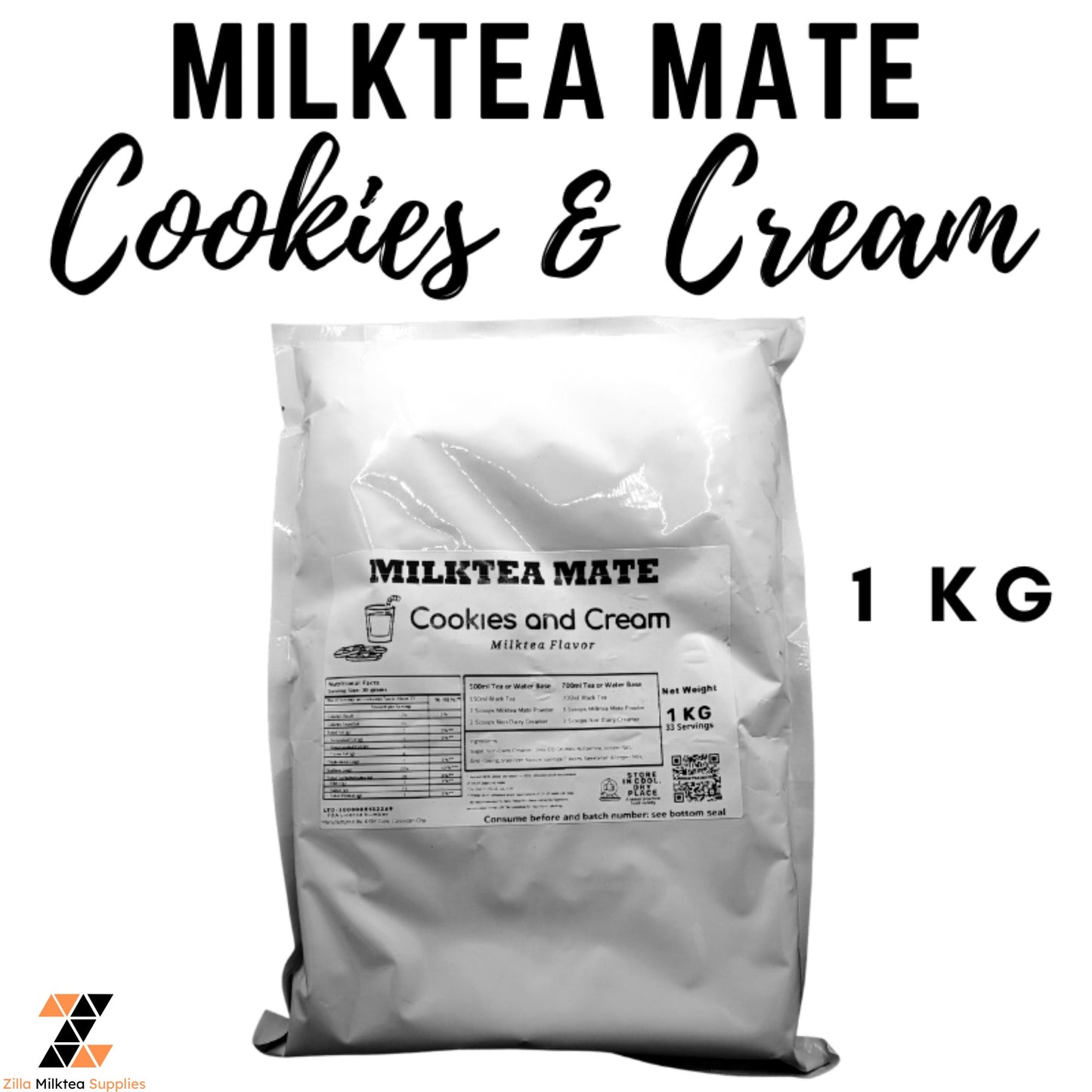 MLKT Powders, Milktea Mate Premium Powder Flavor 1kg for MilkTea, Shakes and Frappe